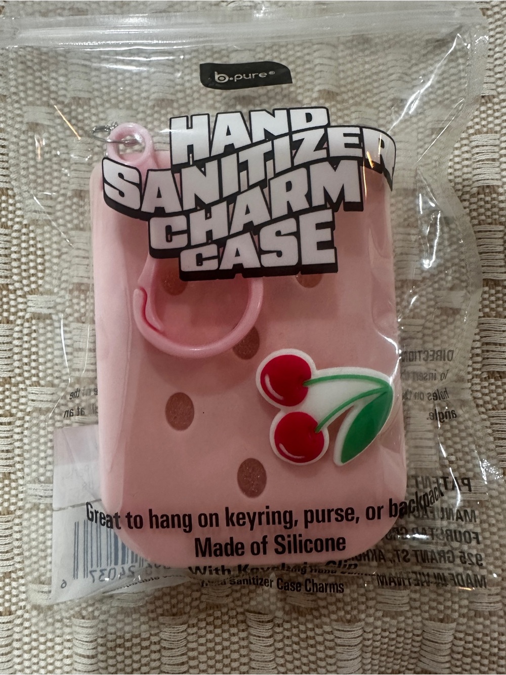 NWT Bpure Cherry croc charm case for charms pink cherries b.pure b pure viral